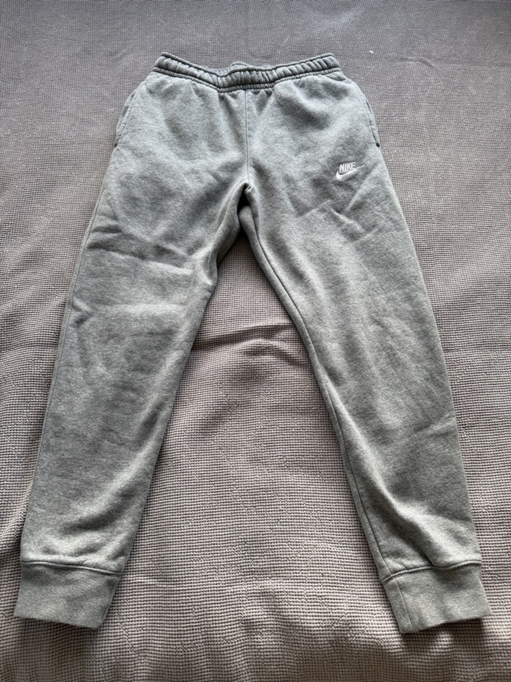 Nike Gray Joggers with White Logo